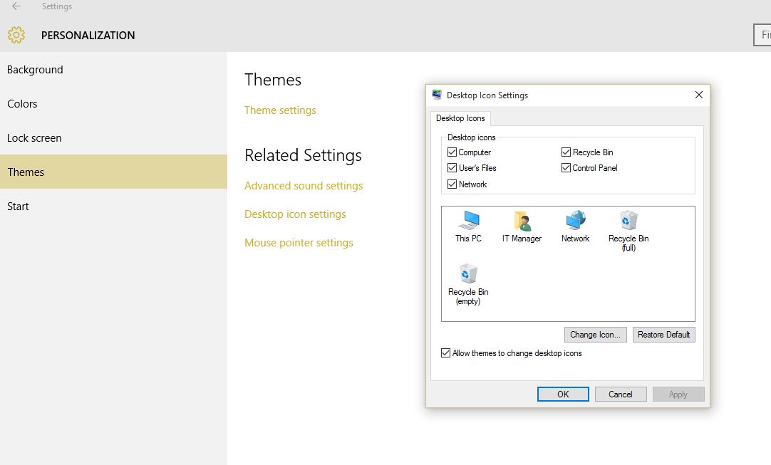 desktop icon font change windows 10